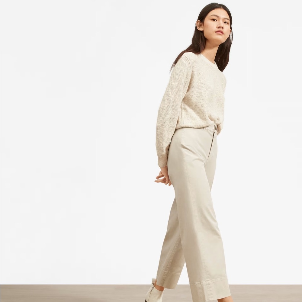 The Lightweight Wide-Leg Crop Chino sz 2